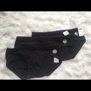 Set of 3 NWT Aerie Black Underwear